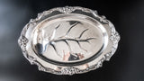 Vintage Silver Plate King Francis Footed Meat Platter With Well Reed And Barton Trays