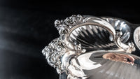 Baroque By Wallace Silver Plate 3 Part Handled Plated Bon Bon Bowl Serving Trays