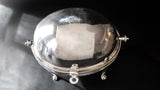 Antique Silverplate Oval Roll Top Vegetable Bowl Henry Wilkinson Bowls