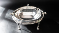 Antique Silverplate Oval Roll Top Vegetable Bowl Henry Wilkinson Bowls