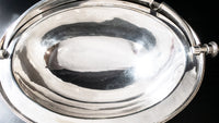 Antique Silverplate Oval Roll Top Vegetable Bowl Henry Wilkinson Bowls