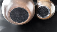 Pair Of Large Bronze Tone Pear Sculptures