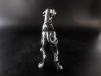 Black Foxhound Dog Sculpture Figure 9" Long Statues