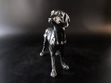 Black Foxhound Dog Sculpture Figure 9" Long Statues