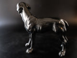 Black Foxhound Dog Sculpture Figure 9" Long Statues