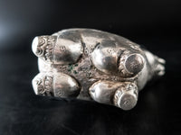 Antique Cambodian Silver Betel Box Khmer Elephant T90 Repousse