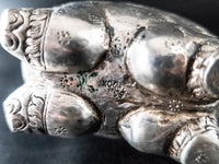Antique Cambodian Silver Betel Box Khmer Elephant T90 Repousse