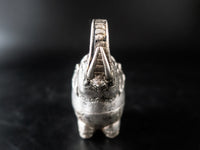 Antique Cambodian Silver Betel Box Khmer Elephant T90 Repousse