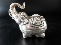Antique Cambodian Silver Betel Box Khmer Elephant T90 Repousse