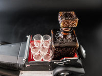 Vintage Rolls Royce Decanter Shot Glasses With Music Box Barware