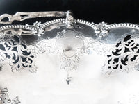 Antique Silver Plate Bride Basket England Hawksworth Eyre & Co Trays & Platters