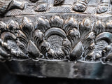 Large Burmese Myanmar Silver Offering Bowl Repousse Vessantara Jataka Art Objects