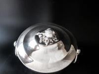 Vintage French Silver Plate Ice Bucket With Lid Melon Finial Ice Buckets