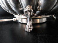 Vintage Electric Silver Plate Shell Shaped Bun Warmer With Koi Fish Finial Dining & Serving
