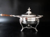 Large Silver Plate Covered Chafing Dish Stand Gorham Hispana Dining And Serving