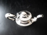 Clinton Cafeteria Restaurant Silver Soldered Teapot San Francisco Advertisements
