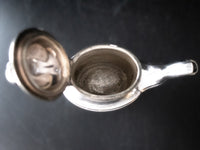 Clinton Cafeteria Restaurant Silver Soldered Teapot San Francisco Advertisements