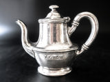 Clinton Cafeteria Restaurant Silver Soldered Teapot San Francisco Advertisements