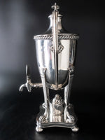 Antique Silver Plate Tea Coffee Urn With Lion Feet Tea Sets