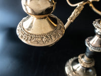 Vintage Gold Tone Candelabra Candle Holder 18" Tall Convertible Candelabras