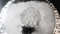 Large Burmese Myanmar Silver Offering Bowl Repousse Vessantara Jataka Art Objects