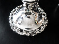 Baroque By Wallace Silver Plate Candelabra Pair Convertible Candle Holder Arms Candle Holders