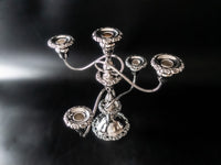Baroque By Wallace Silver Plate Candelabra Pair Convertible Candle Holder Arms Candle Holders