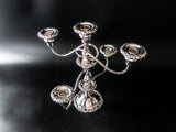 Baroque By Wallace Silver Plate Candelabra Pair Convertible Candle Holder Arms Candle Holders