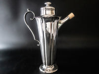 Vintage Silver Plate Cocktail Shaker Beverage Dispenser Meriden Silver Co Cocktail Shakers