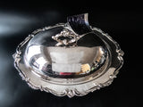 Vintage Electric Silver Plate Covered Casserole Chafing Dish With Tag chafing dish