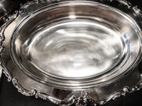 Vintage Electric Silver Plate Covered Casserole Chafing Dish With Tag chafing dish