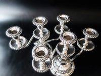 Vintage Silver Plate Candelabra Pair Candle Holders Freidman Silver Co Candelabras