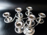 Vintage Silver Plate Candelabra Pair Candle Holders Freidman Silver Co Candelabras