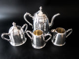 Antique Silver Plate Tea set Poole Silver Tea Creamer Sugar Waste Bowl Tea Sets