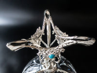Ornate Glass and Silverplate Pedestal Bowl Figural Branches Centerpiece Dining & Serving