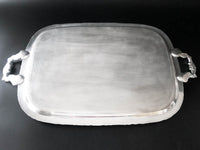 Vintage XL Silver Plate Serving Tray Rococo With Dust Bag EGW&S Trays & Platters