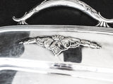 Antique Silver Plate Serving Tray With 4 Goblets Guild Trays & Platters