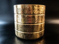 Vintage Hammered Brass XL Ice Bucket Planter Champagne Chiller Ice Buckets