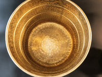 Vintage Hammered Brass XL Ice Bucket Planter Champagne Chiller Ice Buckets
