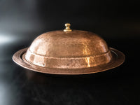 Hammered Copper Food Dome And Platter Platters