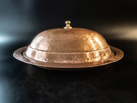 Hammered Copper Food Dome And Platter Platters