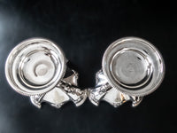 Antique Silver Plate Pair Epergne Figural Griffin Dragon Elkington & Co England 1873 1874 Candle Holders