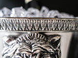 Vintage French Silver Plate Ice Bucket With Lion Head Handles Ice Buckets