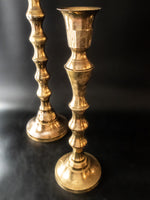 Vintage Tall Brass Candle Holders Pair Altar Candles 36" Candlestick Holders
