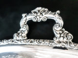 Vintage XL Silver Plate Serving Tray Rococo With Dust Bag EGW&S Trays & Platters