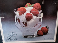 Vintage Shrimp Cocktail Icer And Liner Set Of 4 IOB Bowls