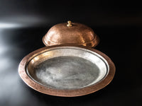 Hammered Copper Food Dome And Platter Platters