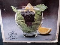 Vintage Shrimp Cocktail Icer And Liner Set Of 4 IOB Bowls