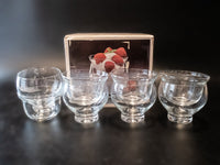Vintage Shrimp Cocktail Icer And Liner Set Of 4 IOB Bowls