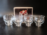 Vintage Shrimp Cocktail Icer And Liner Set Of 4 IOB Bowls